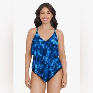 NWT tiered blue tankini by Aqua Green